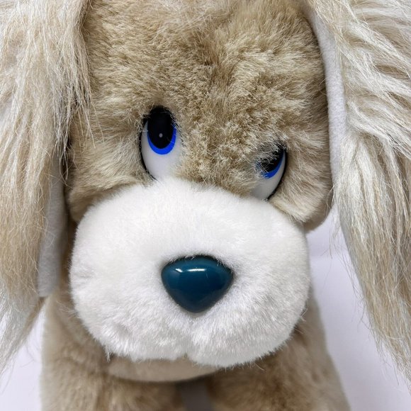 Nanco Tan Plush Puppy Dog "Kistie" 12" Vintage 1987 Pink Bow Original Tag‎ - Picture 2 of 7